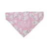 Halloween Slide On Bandana Ghost Pink and White