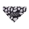 Halloween Slide On Bandana Ghost Black and white