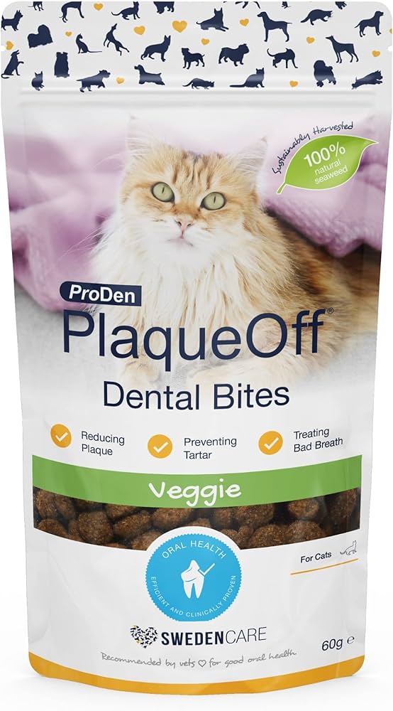 Plaque off dental bites for cats Veggie 60g