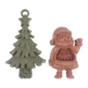 Christmas Rosewood Veggie Burst Santa And Tree duo