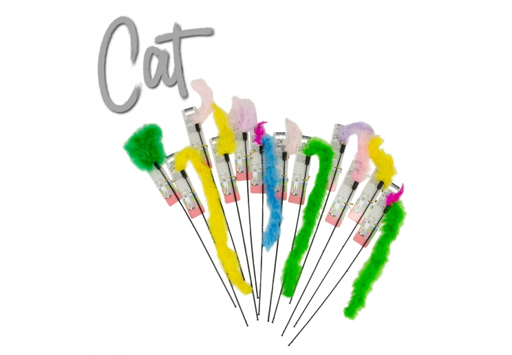 Ancol Fluffy Dangler Wand Cat Toy