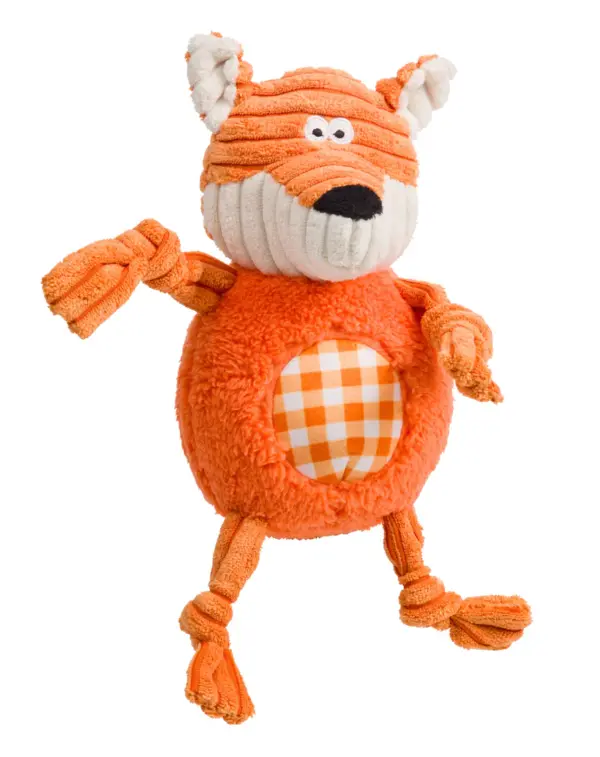 Fox Cord Gingham Dog Toy