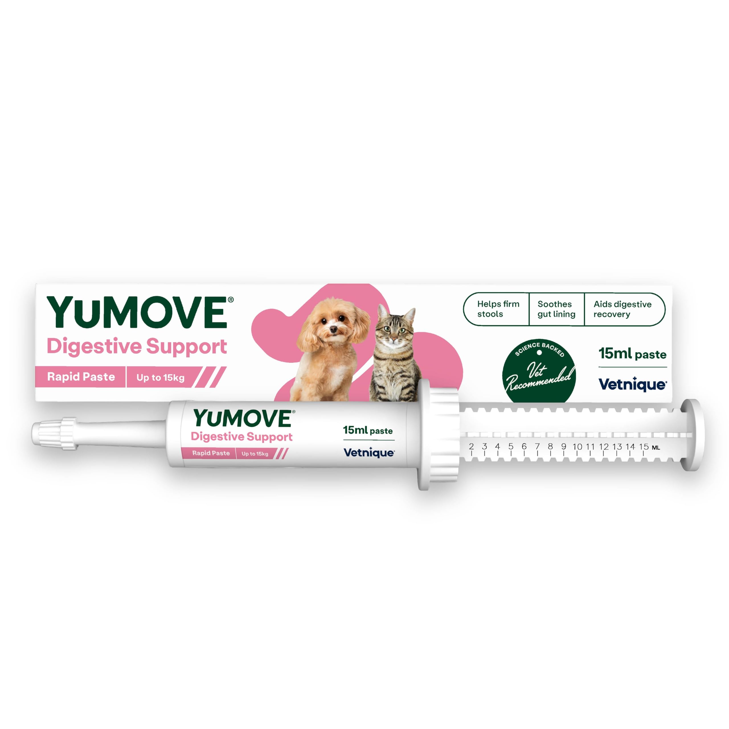 Yumove Digestive care rapid paste for small dogs and cats 15ml