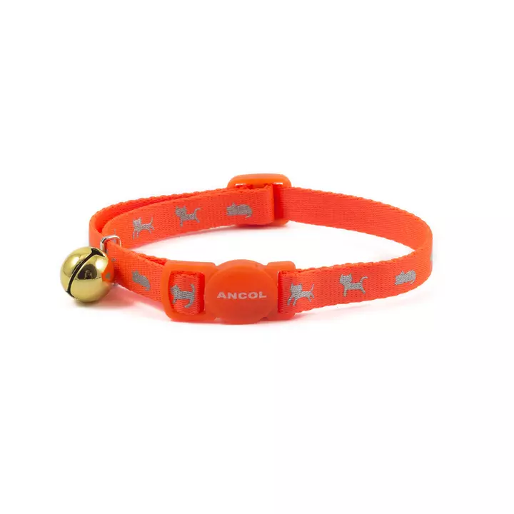 Ancol Reflective Safety Cat Collar Orange