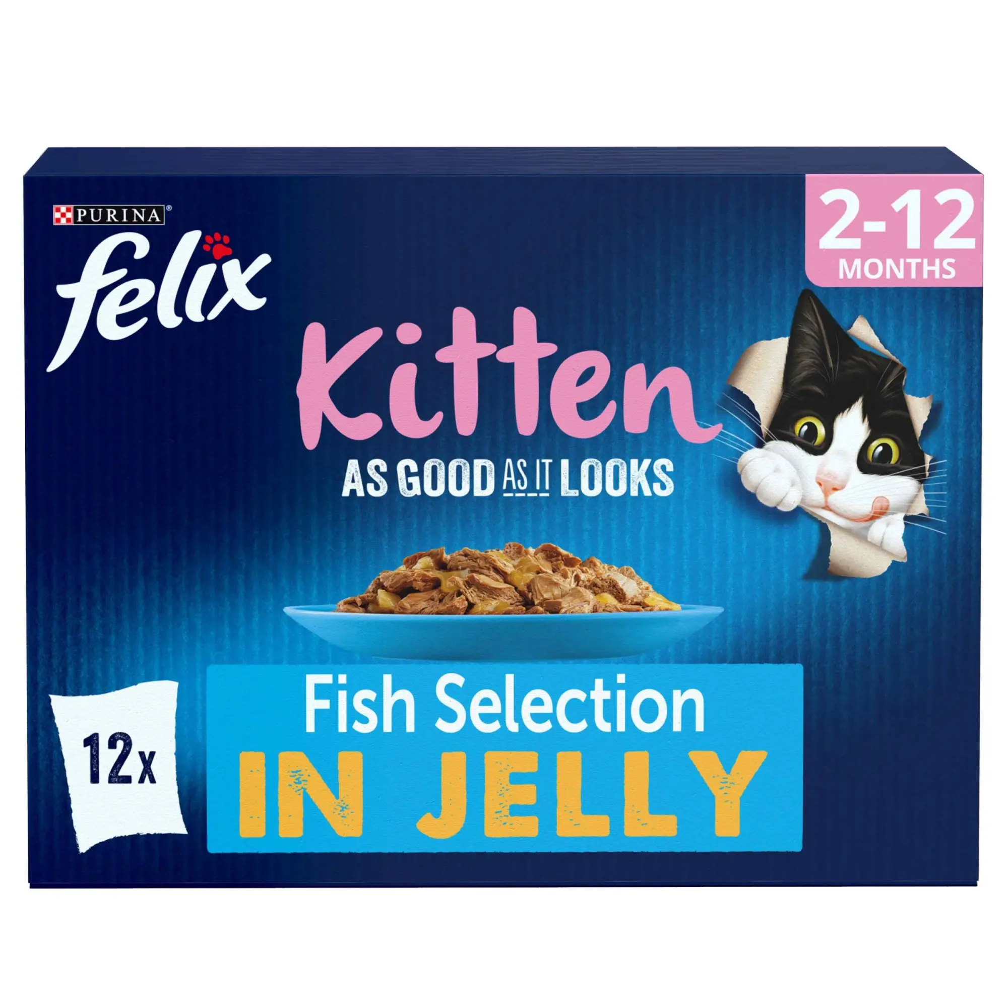 Felix As Good As it Looks Kitten Fish in Jelly Wet Cat Food